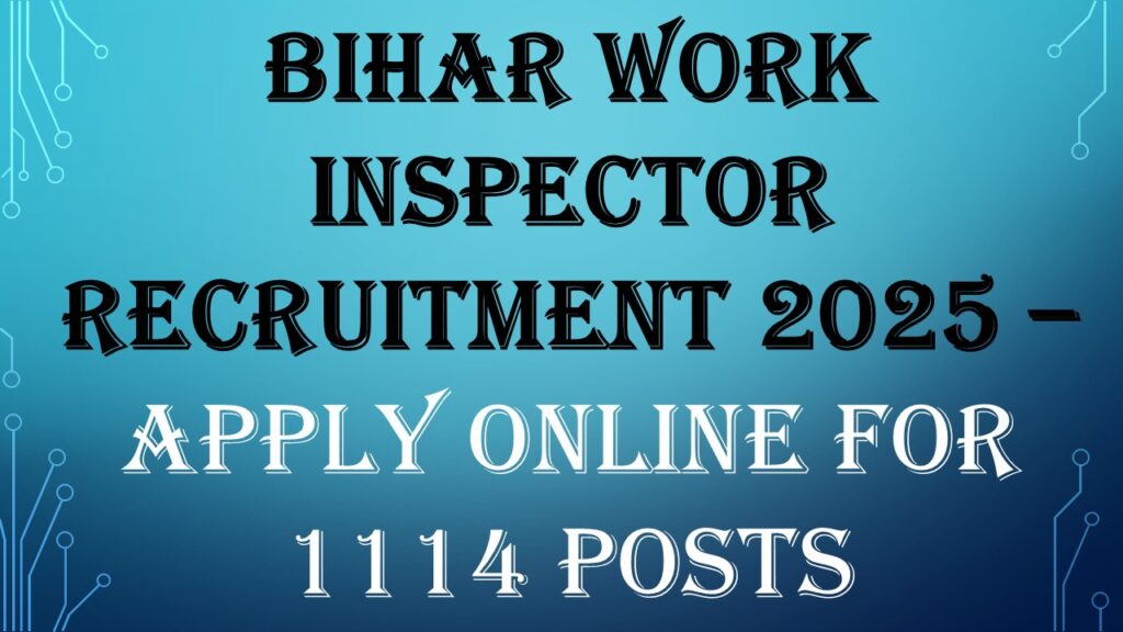 Bihar Work Inspector