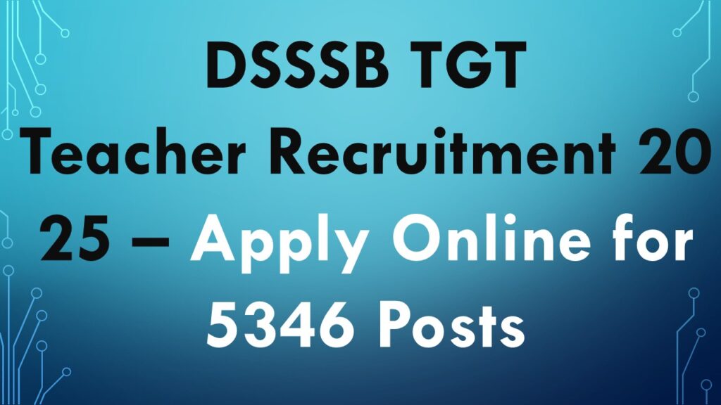DSSSB TGT Teacher
